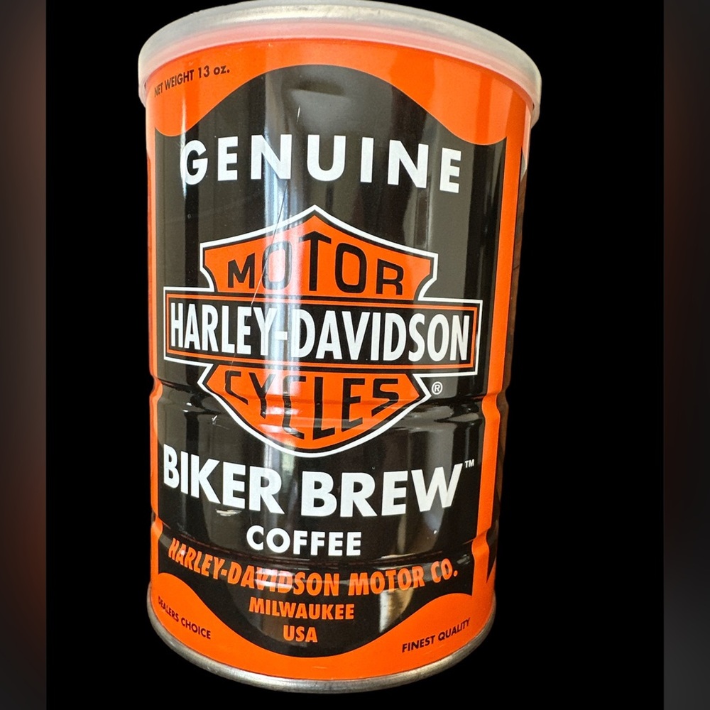 Harley Davidson BIKER BREW 13 oz Coffee Can Sealed Milwaukee USA